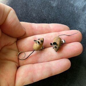 Mouse earrings vintage